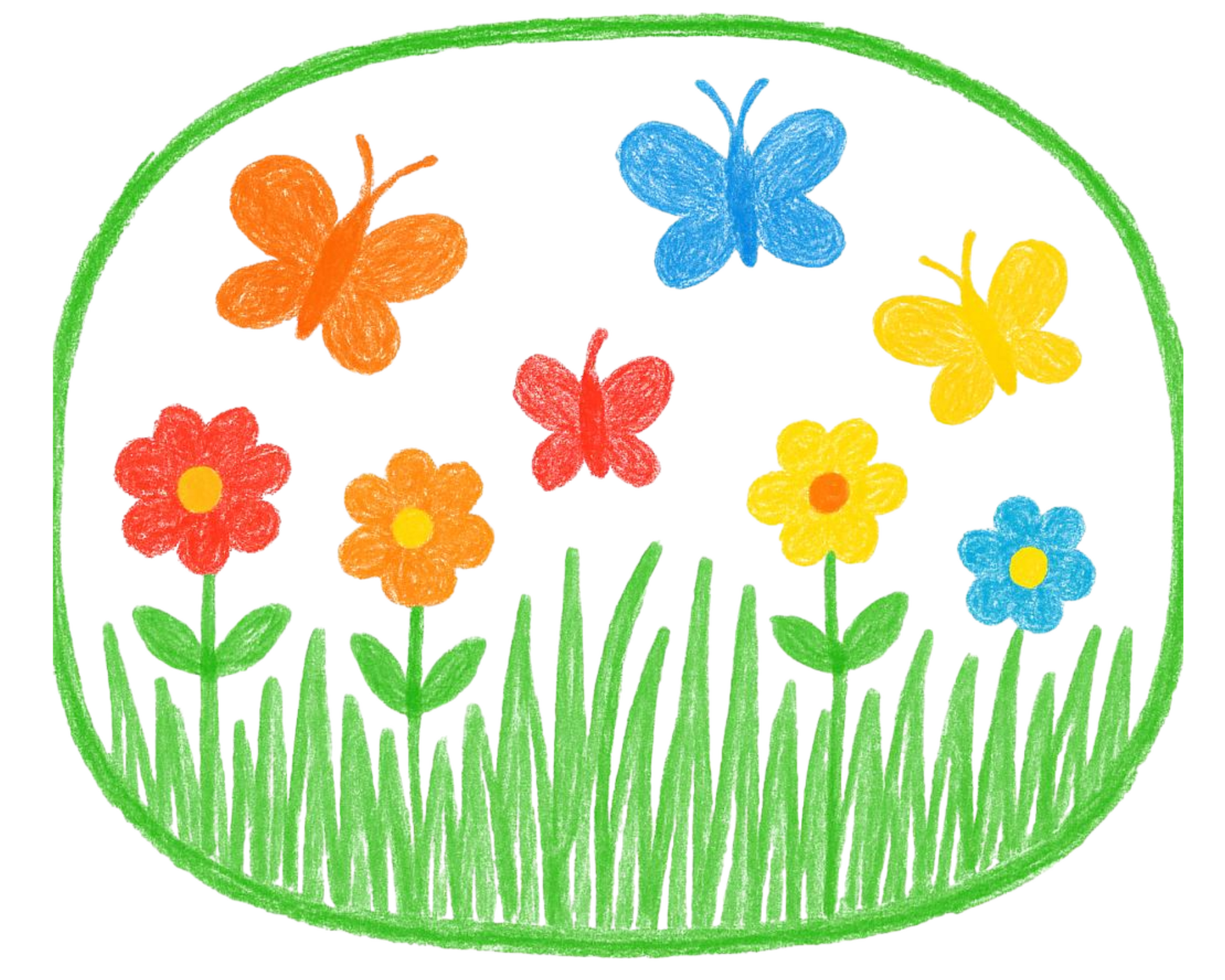 Schmetterlinge auf Blumenwiese (AI generated by Canva))